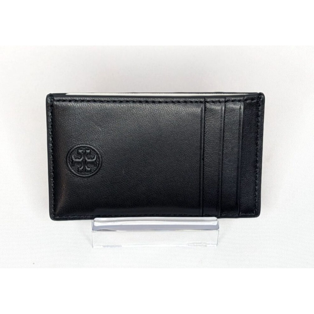 Tory Burch Fleming Soft Card Case Holder Leather Wallet ~NWT~ Black - Picture 4 of 6